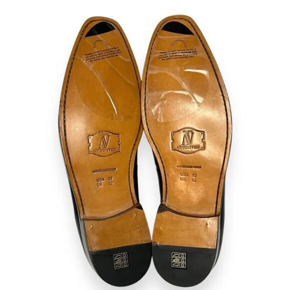 Anthony Veer Men's Leather Kennedy Tassel Loafer Goodyear Dress Shoes Size 13‎
